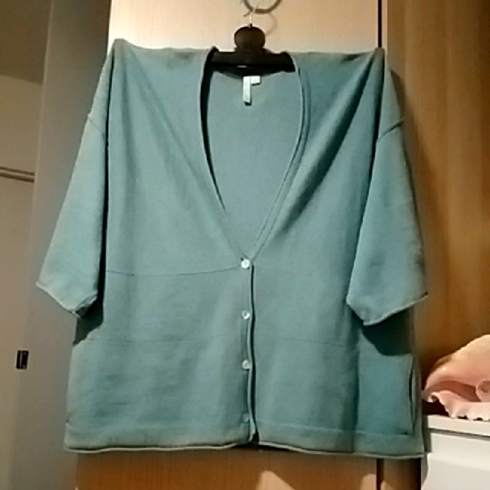 PUREJILL Teal Button-Up Cardigan Sz XXL - Picture 2 of 7